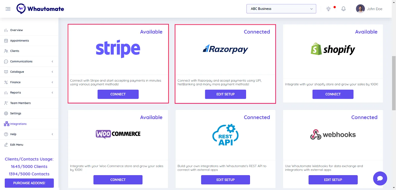 Payment gateway options