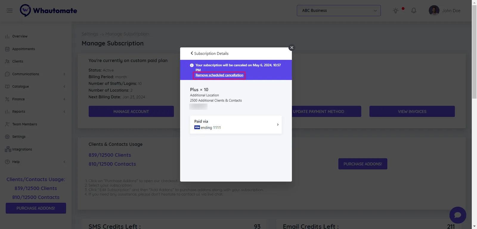 (Or) If the billing period has already ended, you can simply purchase a new plan to get started again.