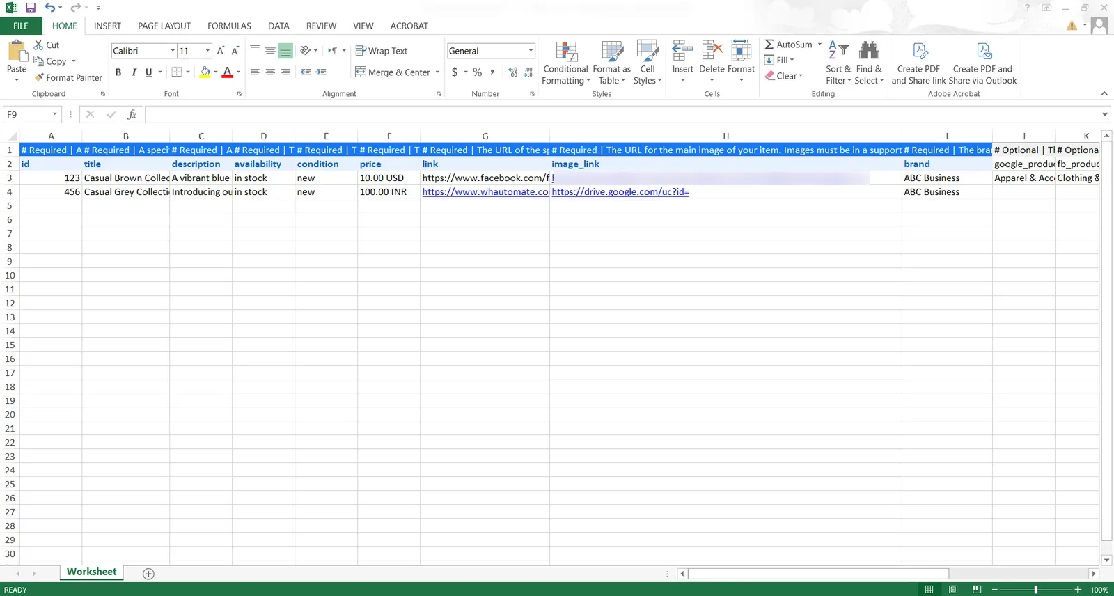 Note: The fields highlighted in blue color are mandatory product details. The other fields are optional.