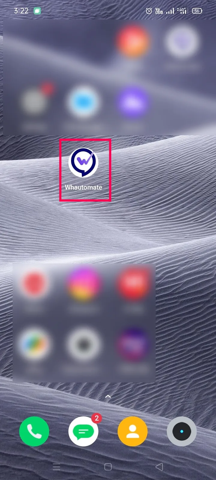 The Whautomate icon on the Android home screen