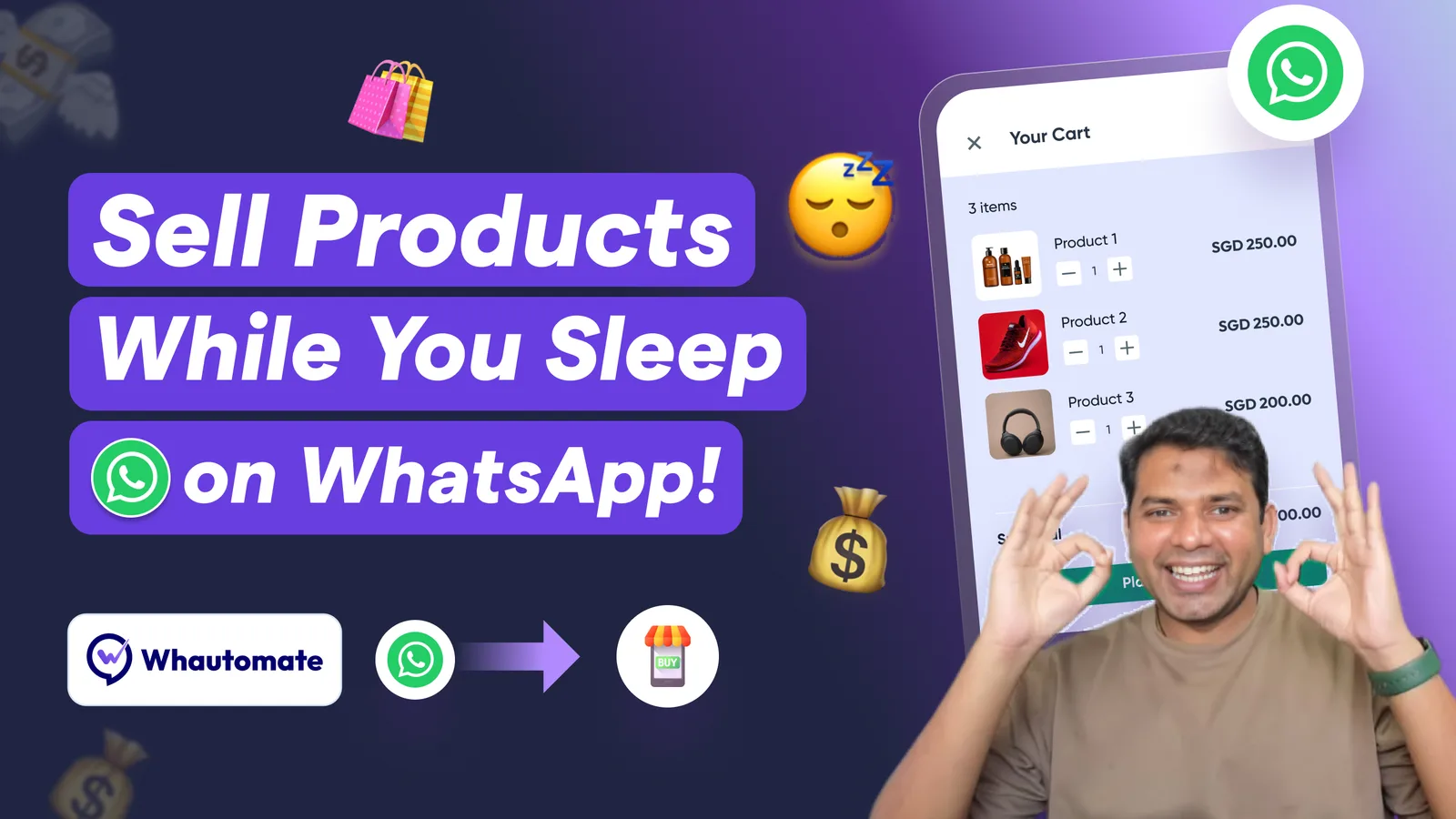 If you're a business looking to sell products on WhatsApp, you can seamlessly collect payments, send order updates, and gather customer revi